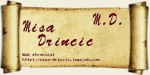 Miša Drinčić vizit kartica
